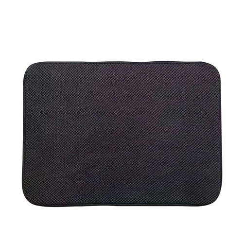 Dish Drying Mat, Microfiber Ultra-Absorbent Kitchen Counter Mat, Ideal Dish Drying Pad for Dishes, Utensils, Pots, and Pans, Black, Small - 16"x12" (40x30cm).