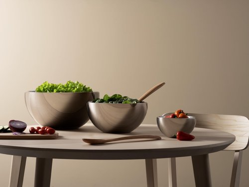 Bodum 20oz, 101oz, and 220oz Midora Insulated Double Wall Salad Bowl Set, Rust-Resistant, Polished Stainless Steel