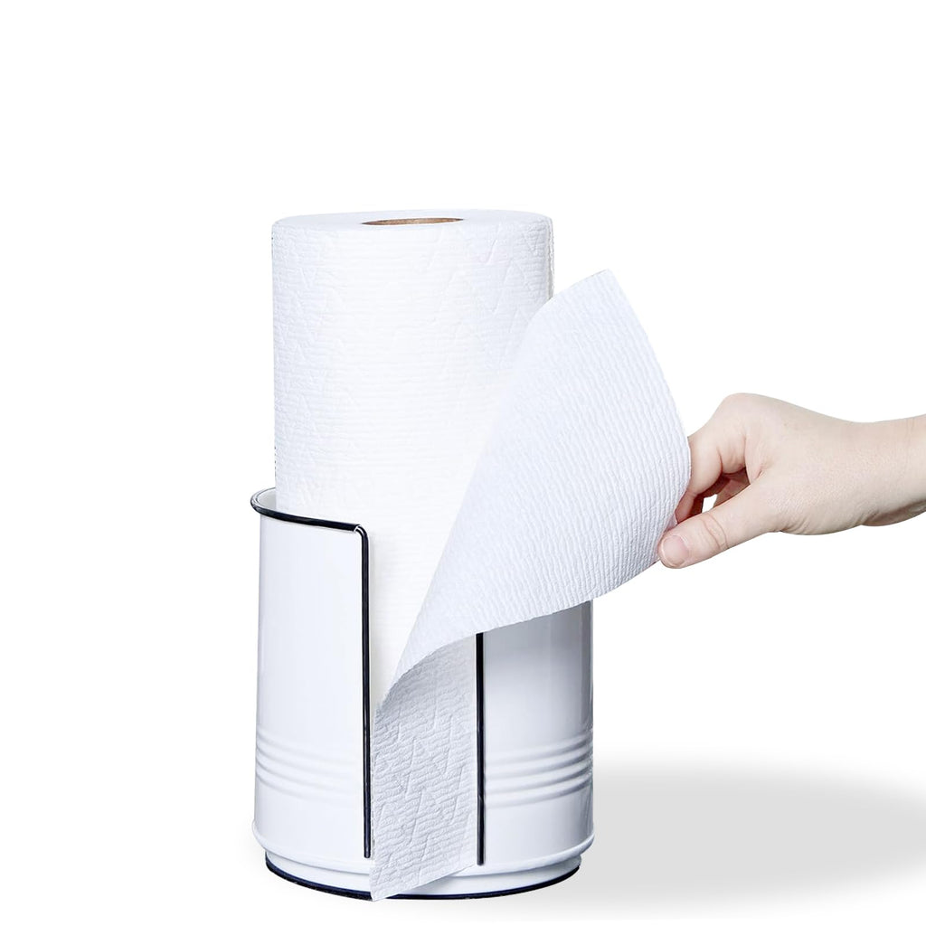 ELAORY Paper Towel Holder Countertop, Farmhouse Paper Towel Holder Countertop, Ceramic Paper Towel Holder Farmhouse Rustic Decor for Kitchen Bathroom, Kitchen Paper Towel Holder with Non-Slip Base