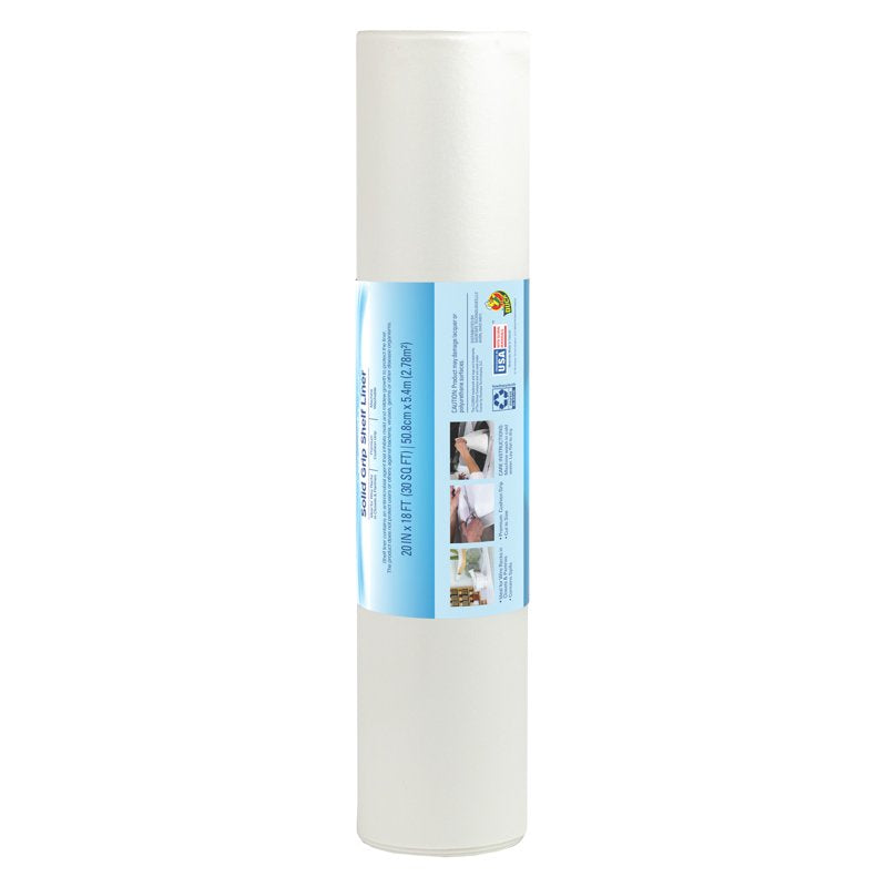 Solid Grip Shelf Liner - White, 20 in. x 18 ft., 2 Pack