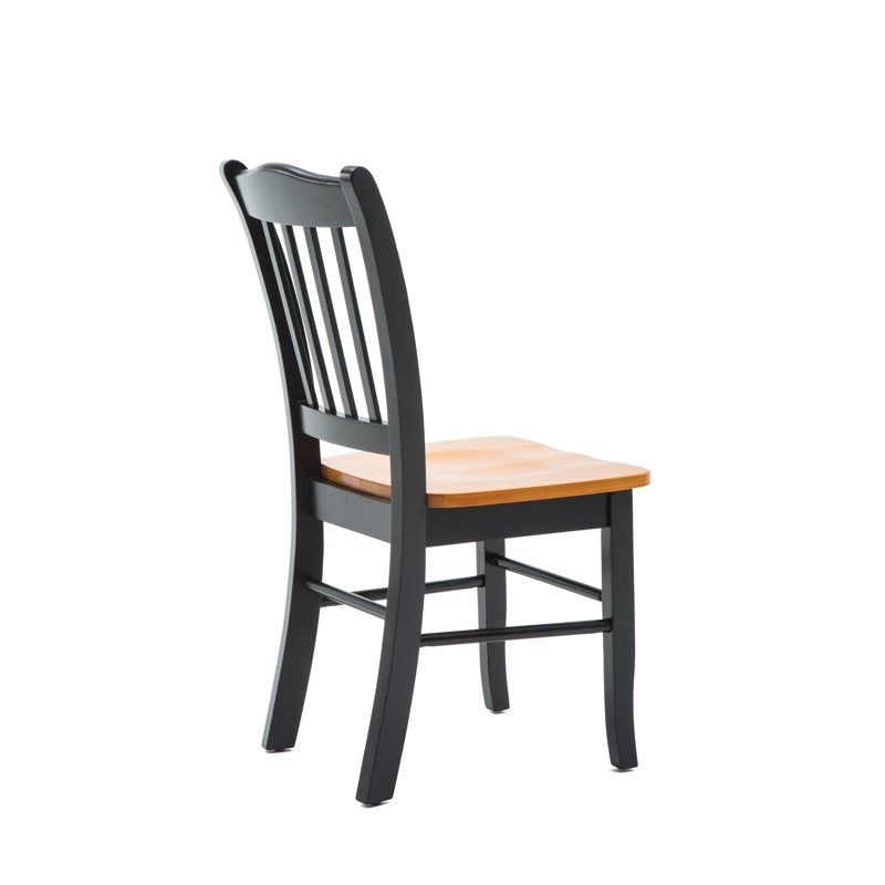 Shaker Dining Chair Set of 2 - Black & Oak Finish