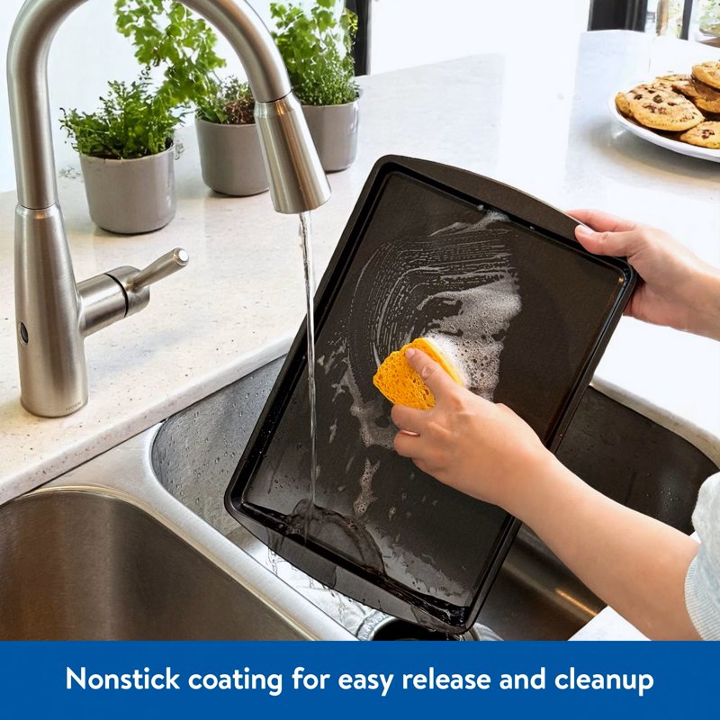 Non-Stick 9x13 Cookie Sheet Bakeware Pan - Small Size