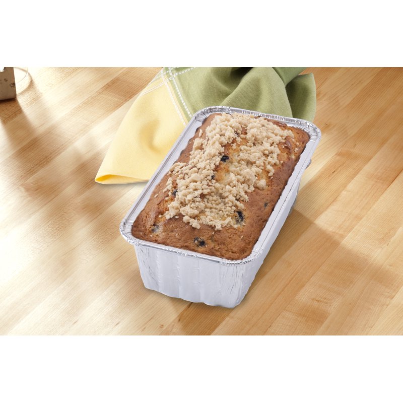 Super King Aluminum Foil Loaf Pan with Handles & Lids - 5 Pack
