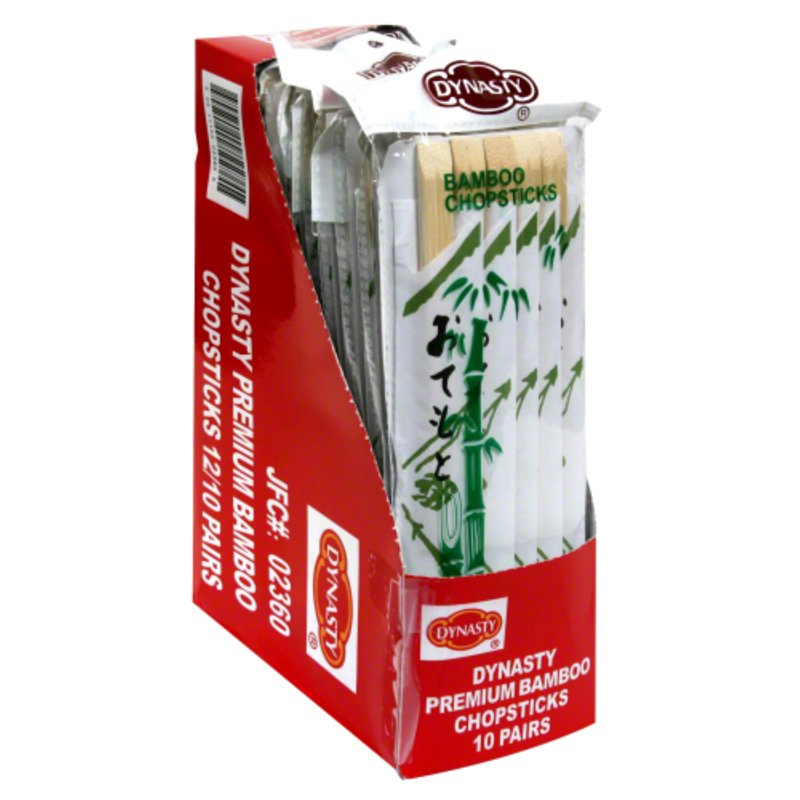 Bamboo Chopsticks - 4 Pack, Individually Wrapped