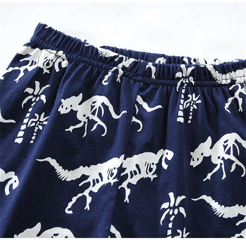 Toddler Boys Dinosaur Pajama Set Navy 4-5 Years Summer Clothes