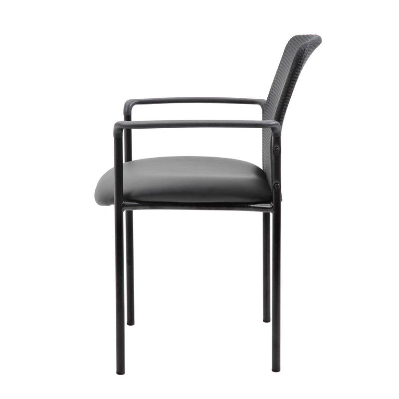 Stackable Black Mesh Guest Chair with Caressoft Seat
