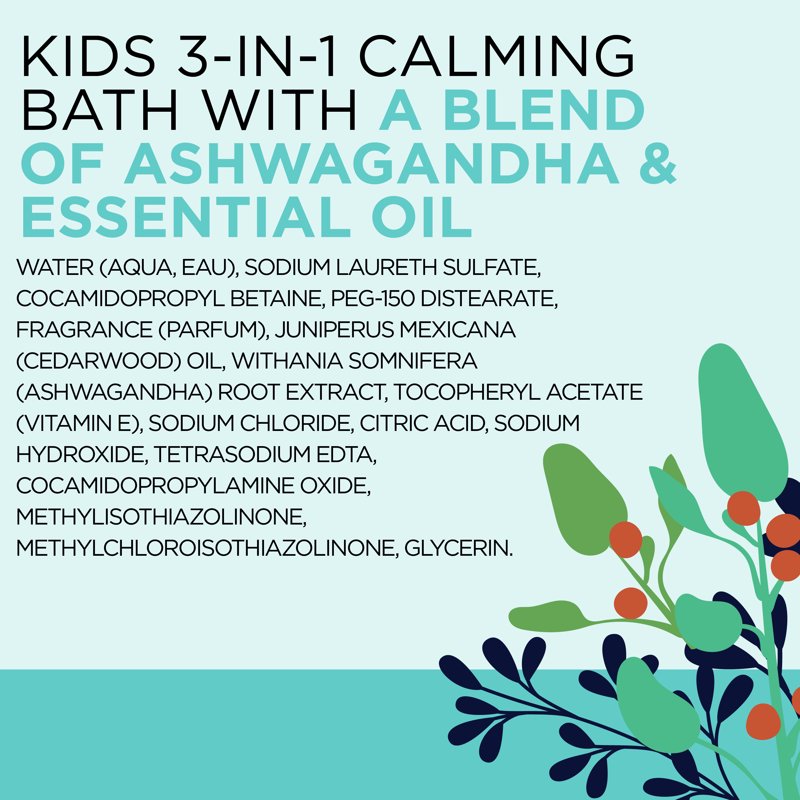 3-in-1 Kids Bubble Bath, Body Wash & Shampoo with Ashwagandha - 20 fl oz