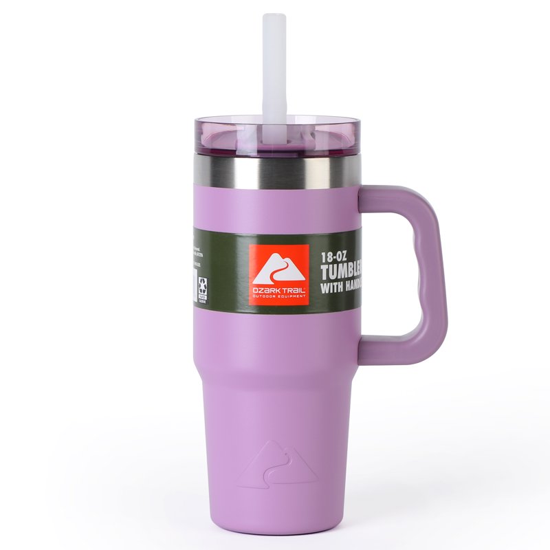 18 oz Stainless Steel Insulated Tumbler with Handle - Lilac