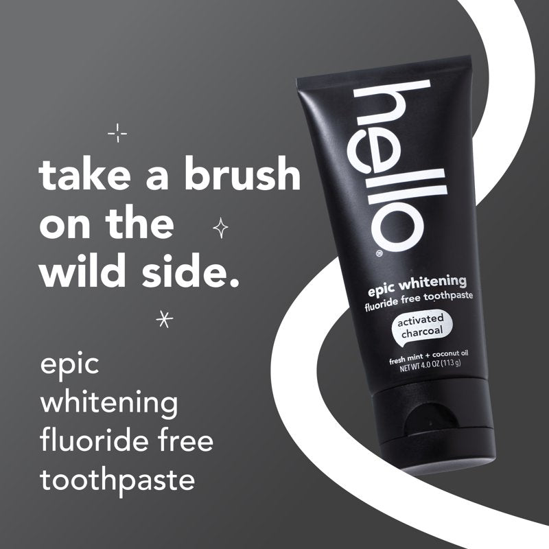 Activated Charcoal Whitening Toothpaste, Fluoride Free Fresh Mint, 4 Oz