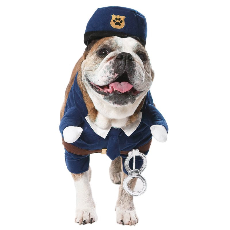Pet Police Officer Costume Medium with Hat & Accessories - Vibrant Life