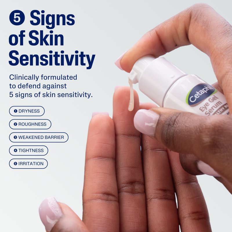 Healthy Renew Eye Gel Serum with Purified Peptides for Sensitive Skin, 0.5 oz