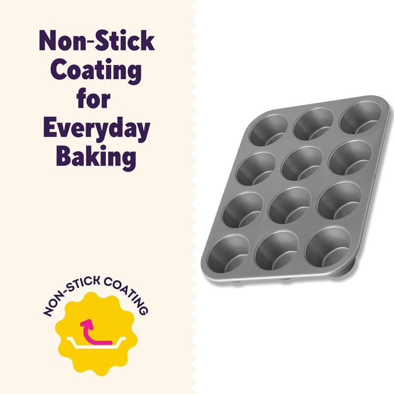 Non-Stick Cupcake Pan - 12-Cup Bakeware for Easy Baking