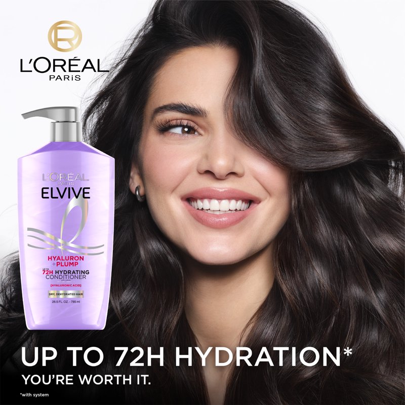 Hyaluron Plump Hydrating Hair Conditioner - Moisture for Dry & Damaged Hair