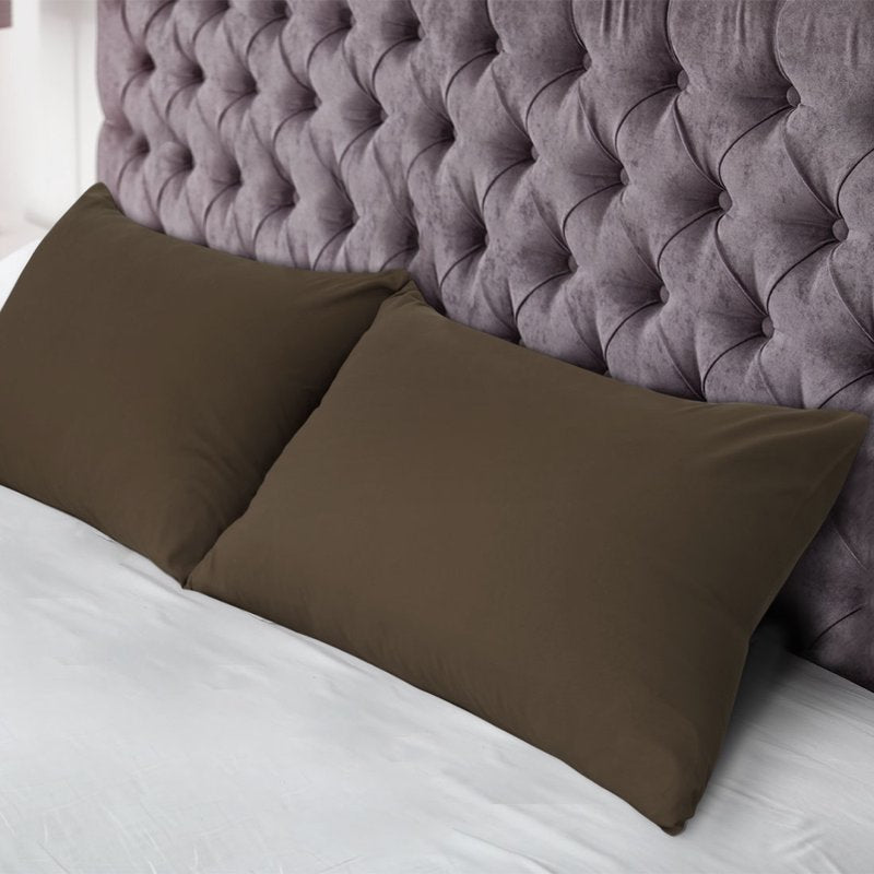 Microfiber Pillowcases 2-Pack - Standard Size, Brown - Breathable & Soft