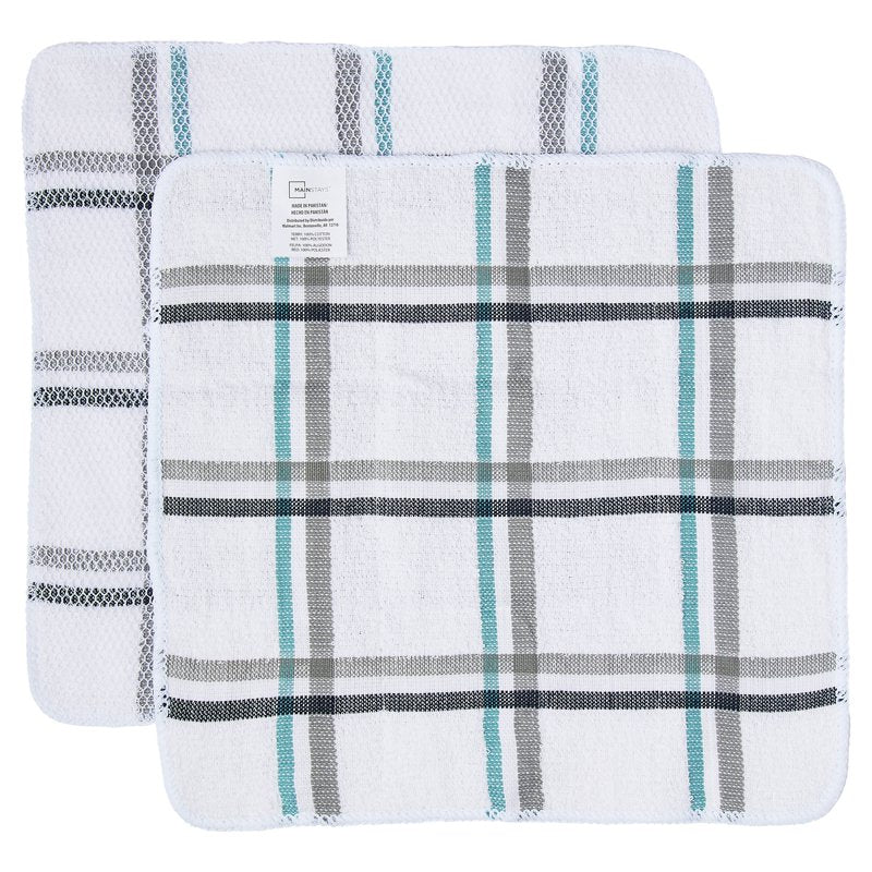 4-Pack Kitchen Scrubber Dishcloth Set - Blue Stripe, 3 Pack