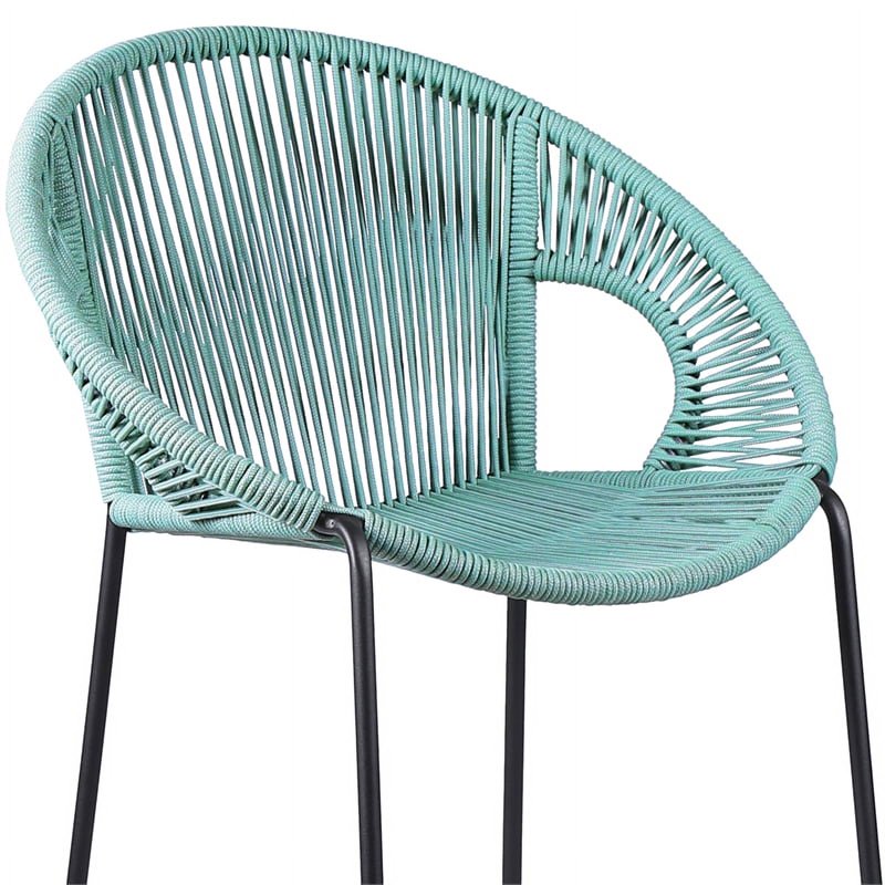 30" Acapulco Indoor Outdoor Steel Bar Stool - Wasabi Rope
