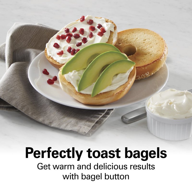 Stainless Steel 2 Slice Toaster with Wide Slots & Bagel Function