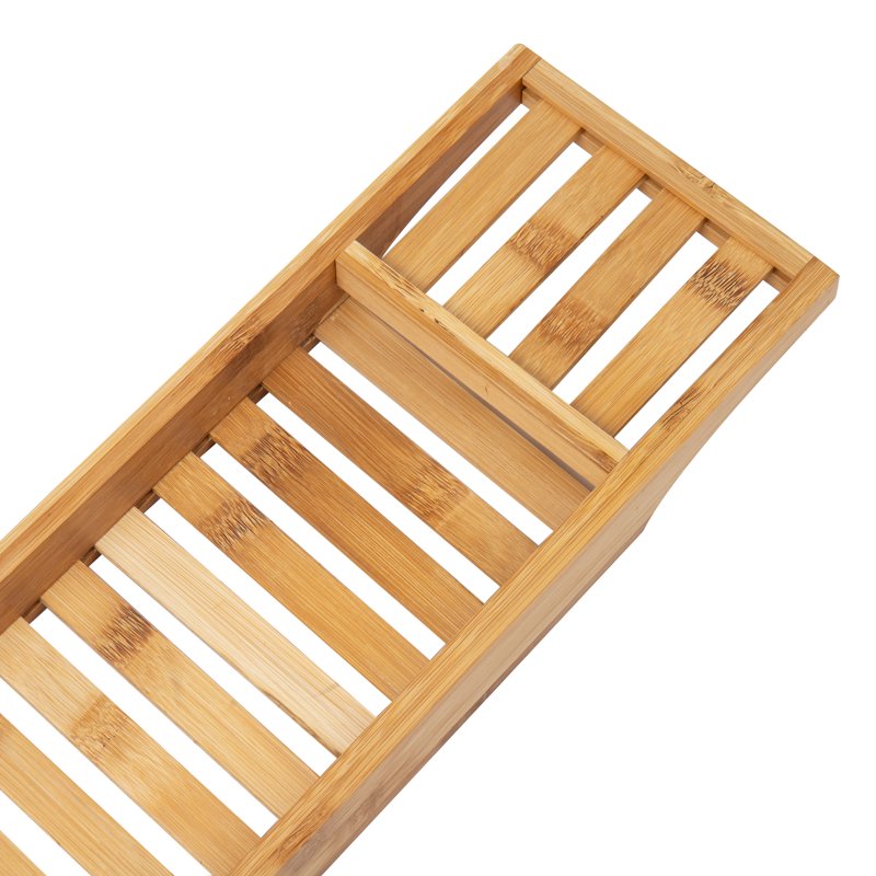Bath Caddy Shower Organizer - Wooden Bathroom Accessory, Rayon Bamboo, Brown