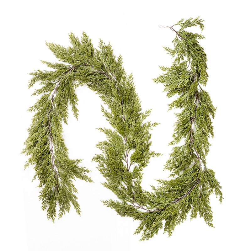 Christmas Garland Artificial Pine Holiday Decor - Greenery for Indoor Outdoor - 5.9Ft - Variation H