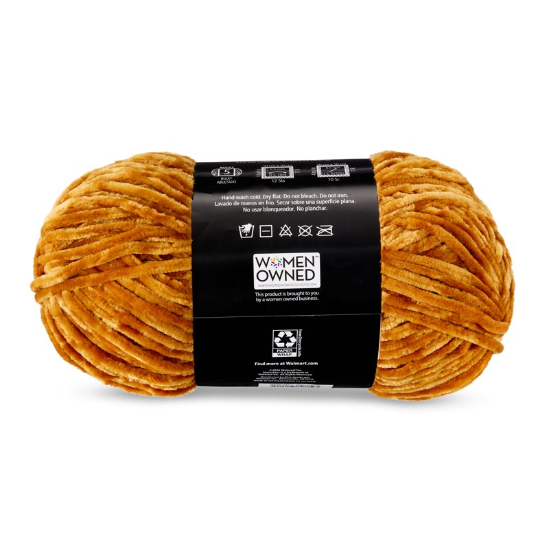 Velvety Yarn Spiced Maple 315 Yd Bulk Polyester for Knitting & Crocheting