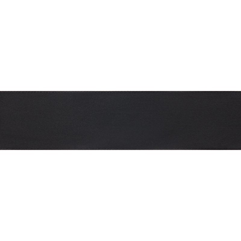 Black Double Face Satin Ribbon 1.5 Inch 12 Feet - 2 Pack for Weddings & Crafts