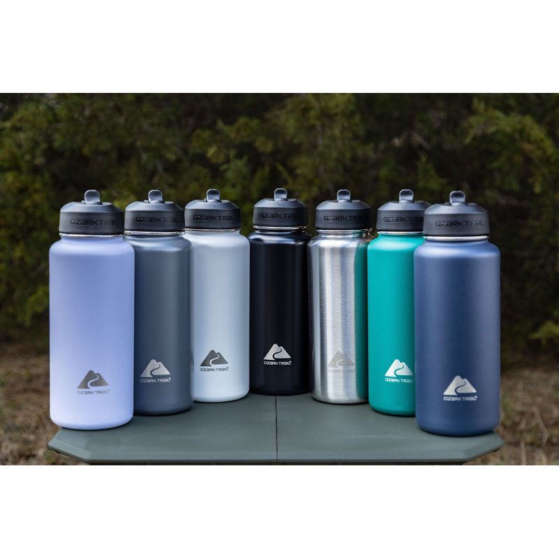 32 oz Insulated Stainless Steel Water Bottle with Flip Lid - Gray