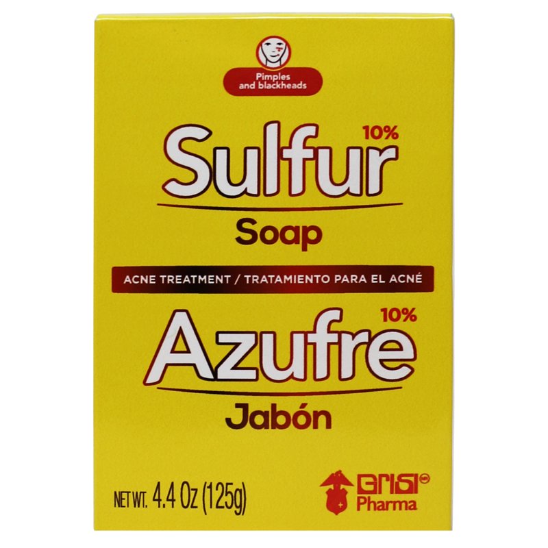 Bio Sulfur Face Soap Bar for Acne Treatment, 4.4 Oz - 2 Pack