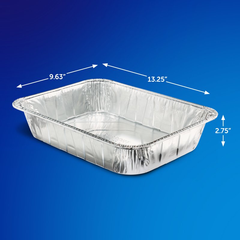12 LB Roaster Disposable Aluminum Pan with Lid - 3 Pack