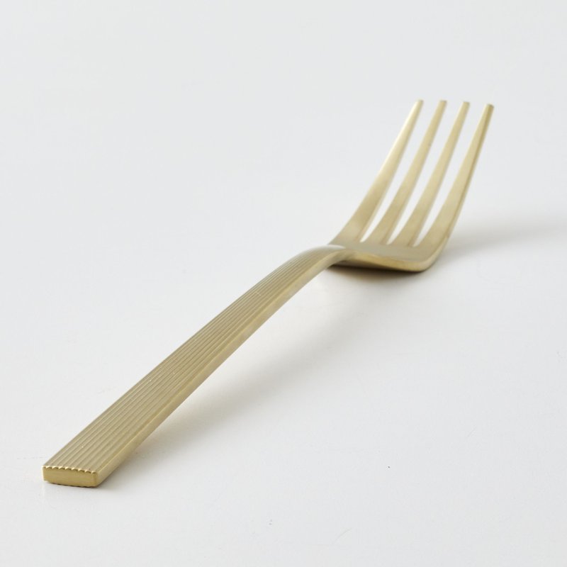 River Gold Stainless Steel Dinner Fork - Elegant Design