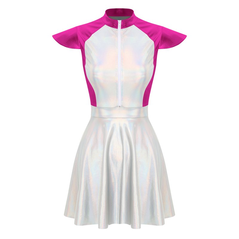 Women’s Space Fighter Costume Astronaut Alien Dress - Hot Pink, Small