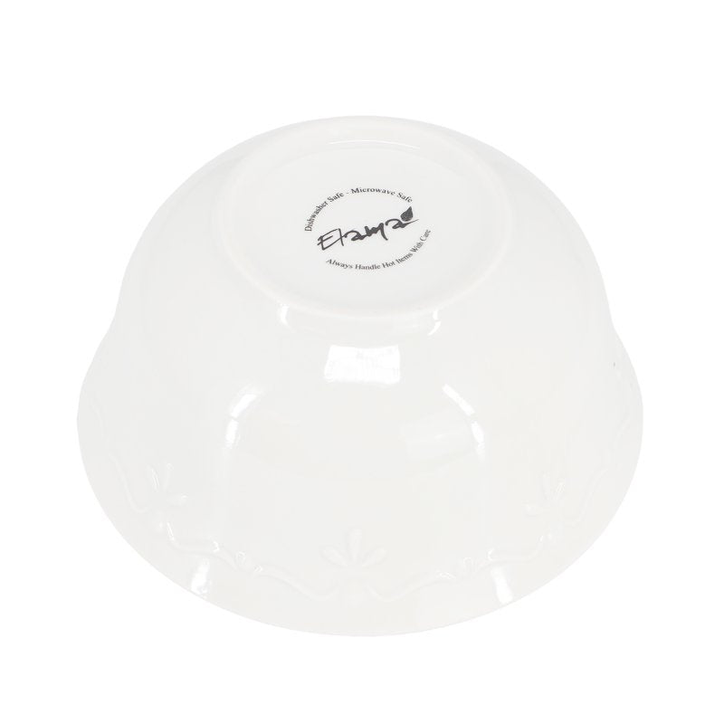 Porcelain Bowl Set - 6 Piece 6.1 Inch White Bowls