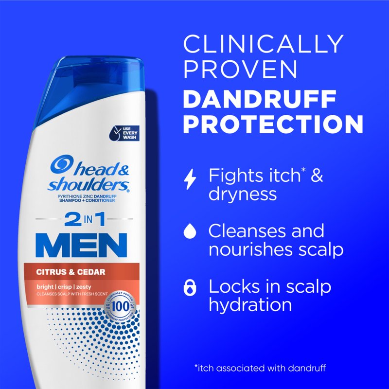 2-in-1 Dandruff Shampoo and Conditioner, Eucalyptus & Neem, 12.5 oz