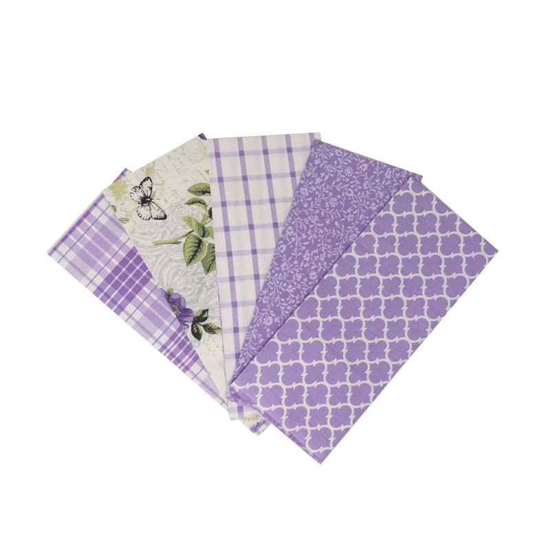 3 Pack Quilting Fabric Bundle - Lilac 100% Cotton Precut Fat Quarters for Sewing & Crafts