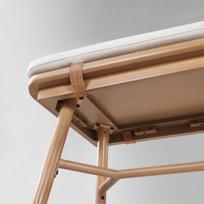 Springwood Dining Bench with Removable Cushion - Natural Finish