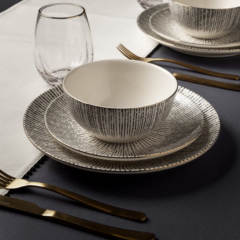 Riley Salad Plate Set - 2 Pack Durable Ceramic Design
