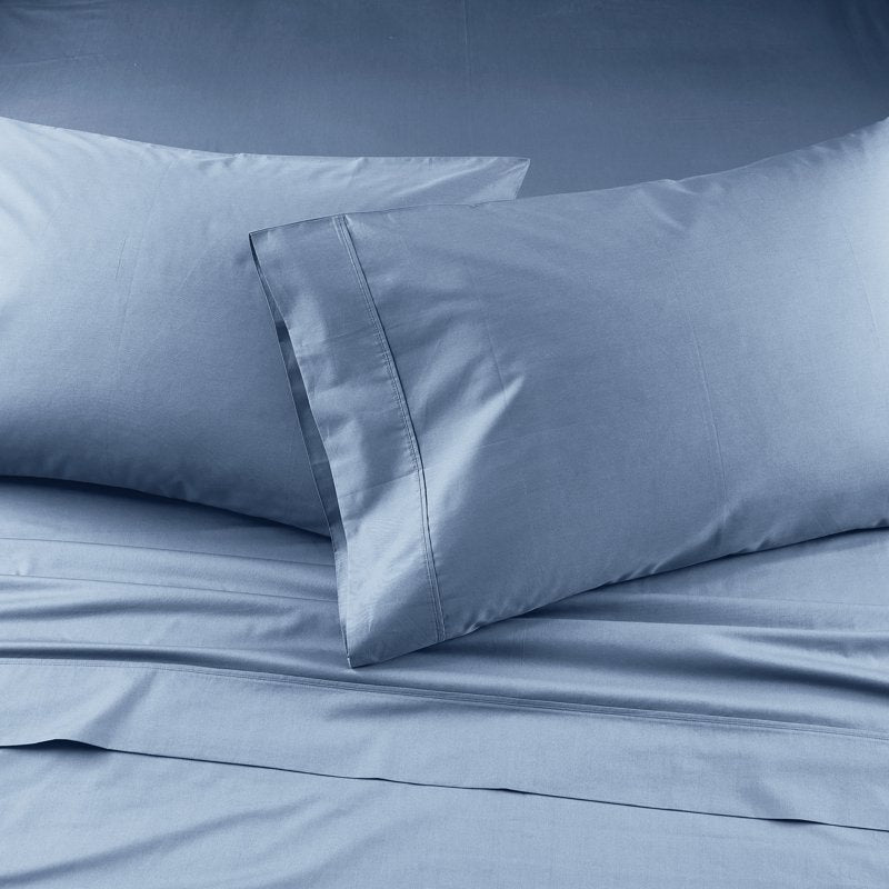 Better Homes & Gardens Queen Cotton Percale Pillowcases - Blue Water, 2 Pack
