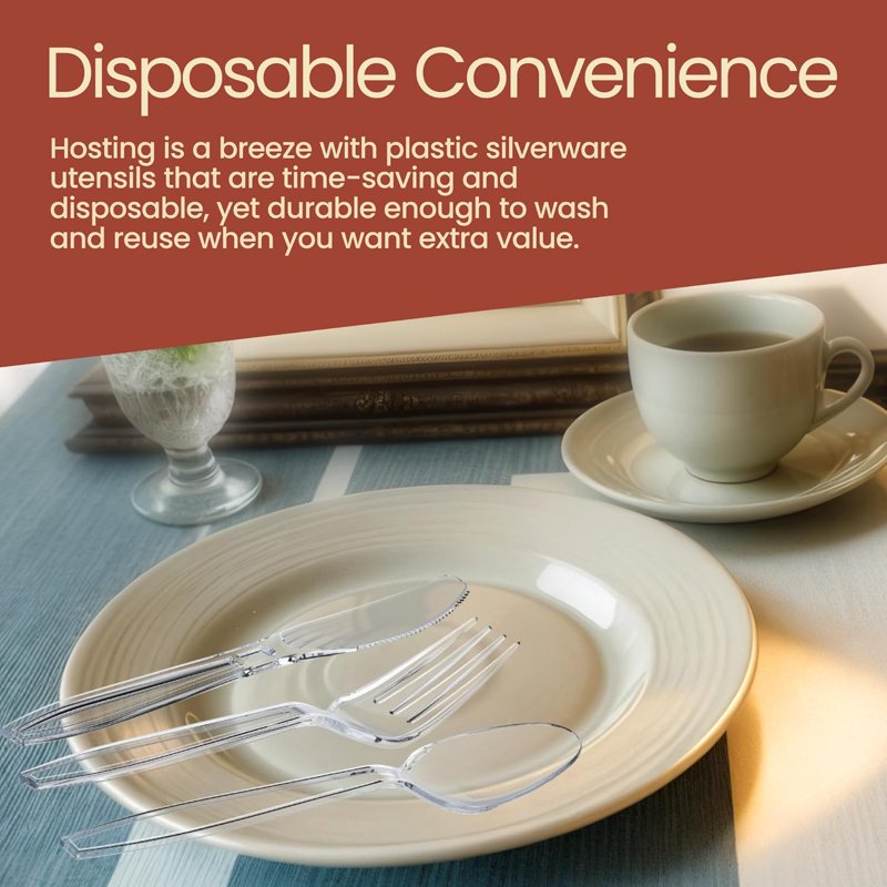 Heavy-Duty Disposable Cutlery Set - 360 Pieces, BPA-Free