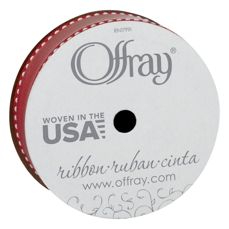 (3 Pack) Red Grosgrain Ribbon 5/8 Inch, 9 Feet - Craft, Gift Wrap & Decor