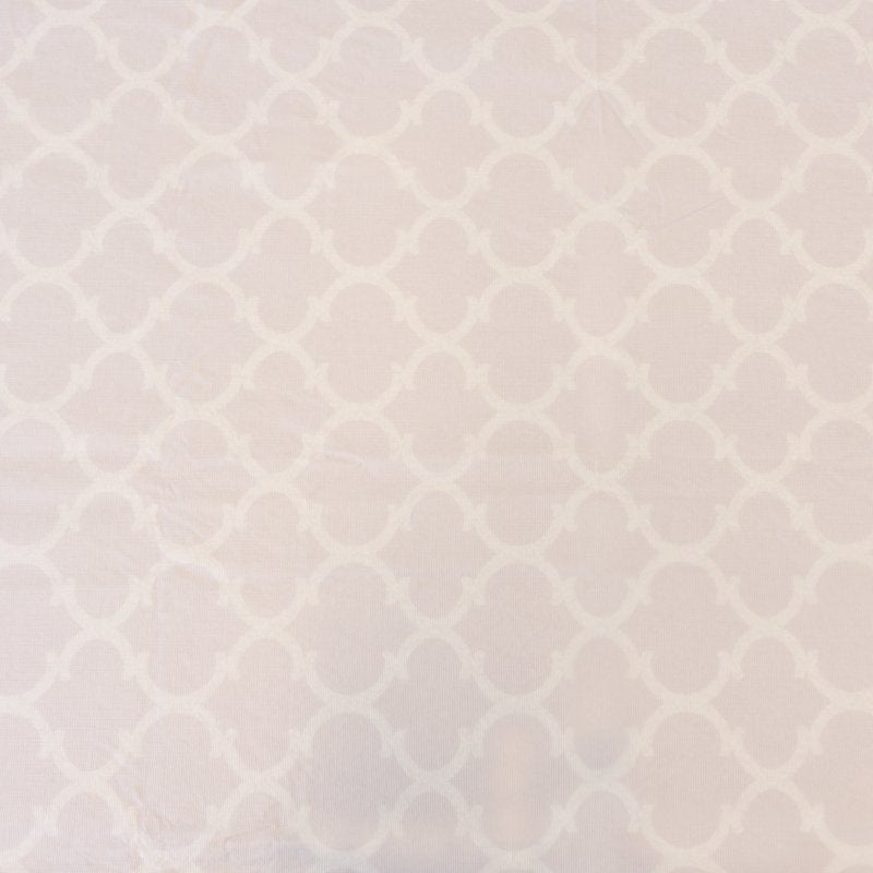 Elastic Fitted Table Cover - Waterproof Vinyl, 6ft, Flannel Backing, 4 Pack - Ogee Cural Pearl