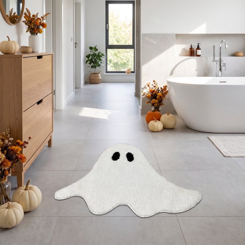 Halloween Ghost Door Mat - Indoor Welcome Rug 15.75x19.69in - Ghost Home Decor - Variation of 55_Ghost Home Decor Mat BC