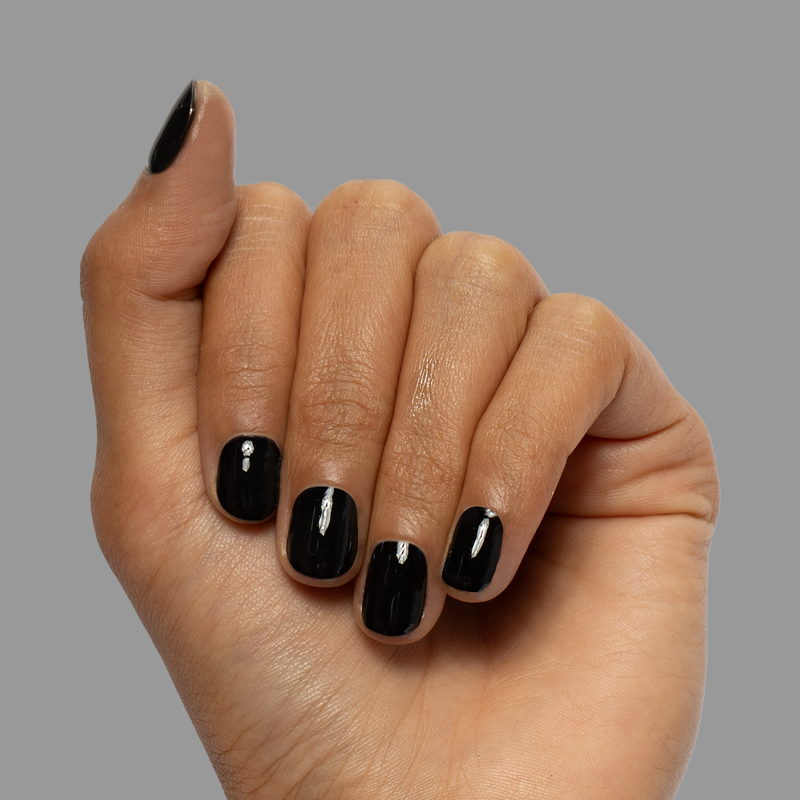 Long-Lasting Gel Nail Polish - E+M Inky Black - 0.46 fl oz