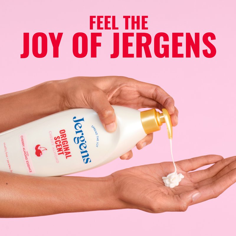 Jergens Original Scent Body Lotion - Cherry Almond Moisturizer for Dry Skin