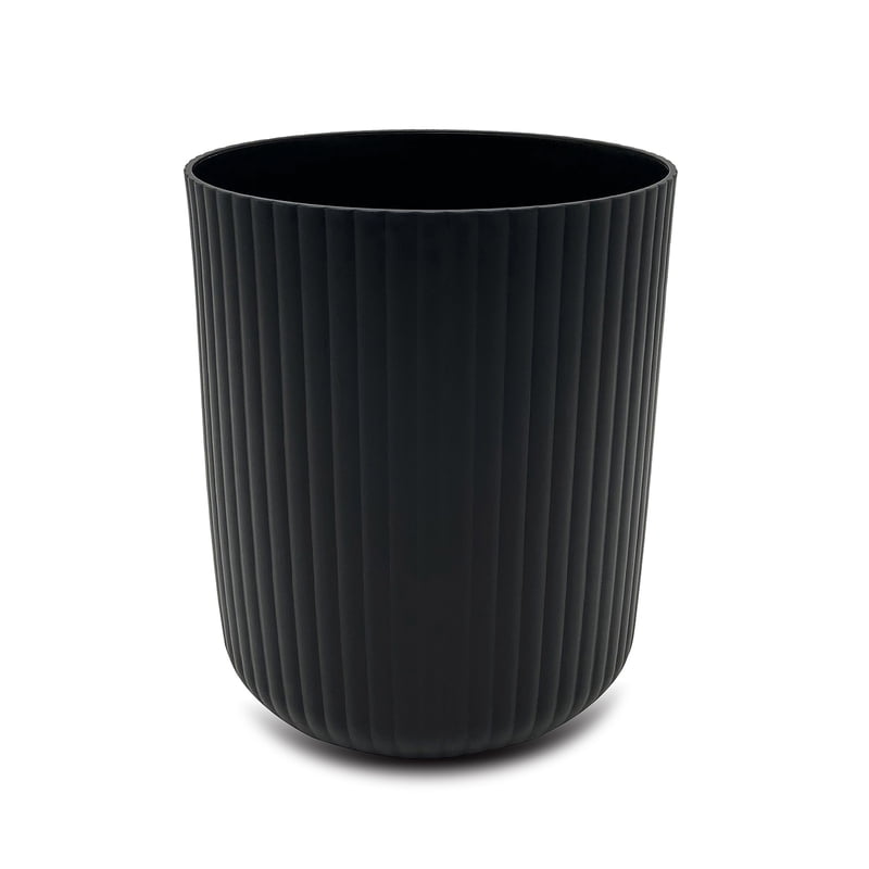 Mainstays Rubberized Plastic Ribbed 4-Piece Bathroom Accessories Set - Black