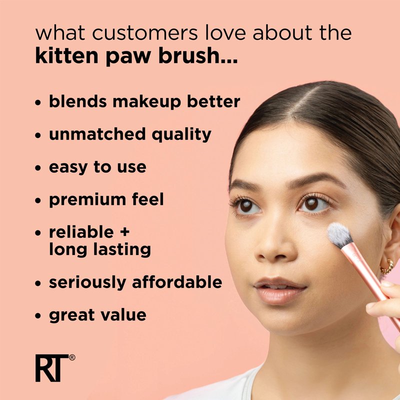 Brightening Concealer Makeup Brush - Kitten Paw Shape for Under Eye