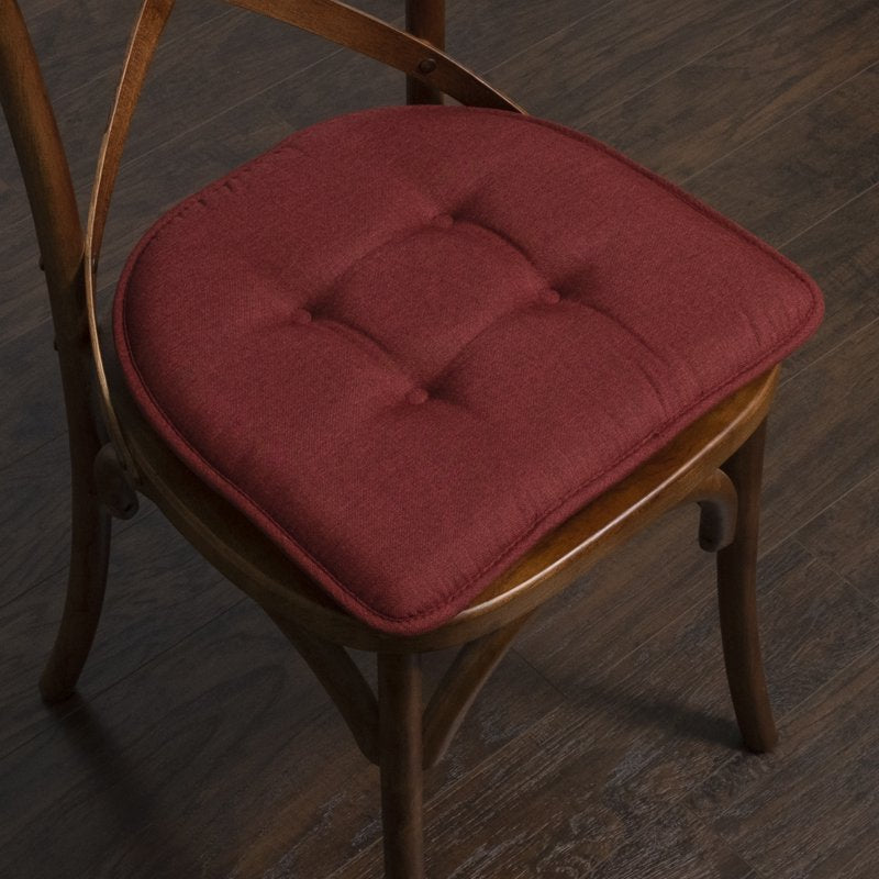 U-Shaped Memory Foam Chair Pad Cushion 6-Pack - Wine