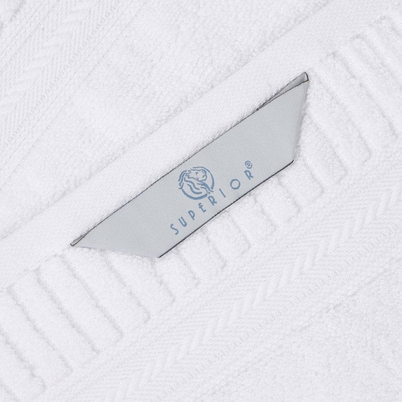 White Bath Sheets Set of 2 - Superior Venice Ribbed Zero Twist Cotton