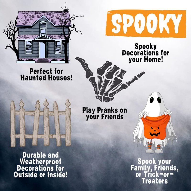 Giant 2 Ft Halloween Sloth Skeleton with Hangable Limbs for Indoor & Outdoor Decor