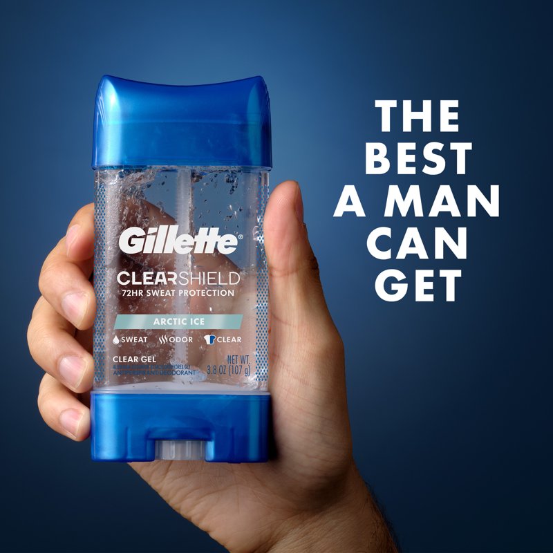 Clear Gel Antiperspirant and Deodorant for Men - Arctic Ice Scent, Triple Pack