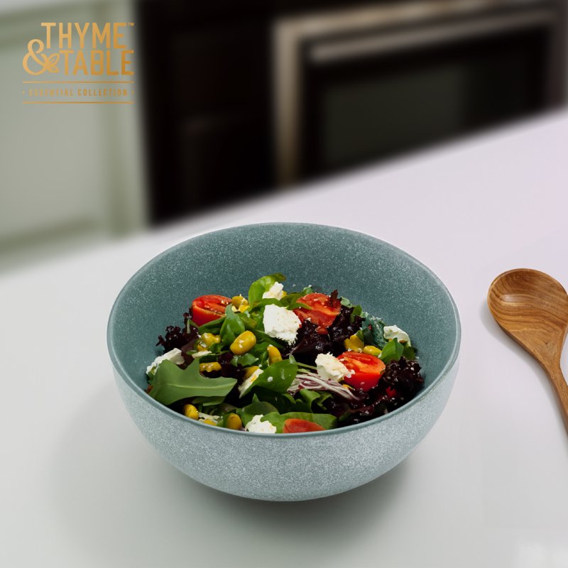 Caspian Ceramic Bowls - 2 Pack, Green Matte Finish
