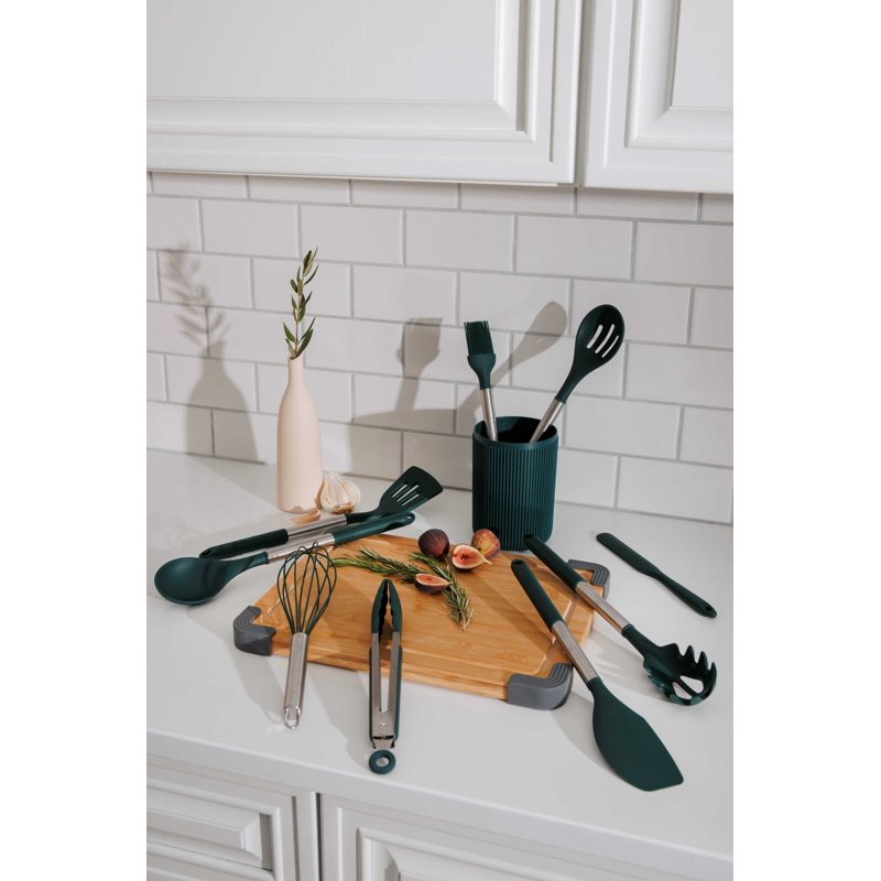 10-Piece Silicone Kitchen Utensil Set - Green